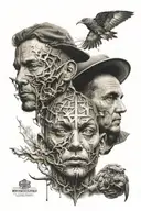 duplicity and hypocrisy tattoo design idea
