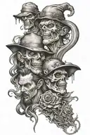 duplicity and hypocrisy tattoo design idea