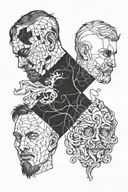 the duplicity of man tattoo design idea