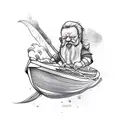 Boat, Dwarf, animal tattoo design idea