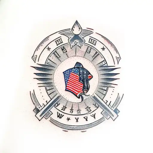 western lucky god family  tattoo design idea