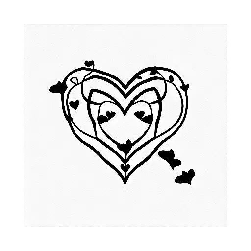 ivy in shape of a heart tattoo design idea