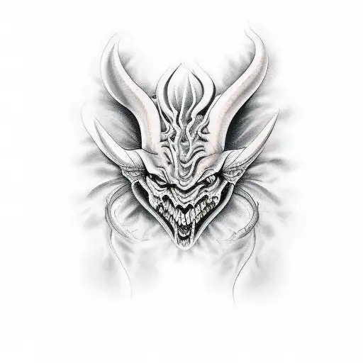 the devils flower tattoo design idea