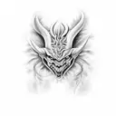 the devils flower tattoo design idea