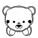 teddy Bear oneline tattoo design idea