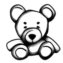 teddy Bear oneline tattoo design idea