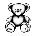 teddy Bear oneline tattoo design idea