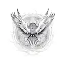 thunderbird with lace mandala tattoo design idea