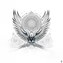 thunderbird with lace mandala tattoo design idea