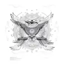 thunderbird with lace mandala tattoo design idea