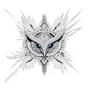 thunderbird with lace mandala tattoo design idea