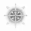 catholic cathedral window tattoo design idea