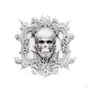 gothic cathedral tattoo design idea