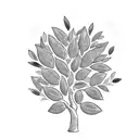 olive tree with 3 leaves tattoo design idea