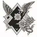 overlap of the partak tattoo design idea