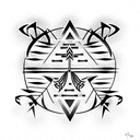 arrows with the initials G H G A tattoo design idea