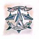 arrows with the initials G H G A tattoo design idea