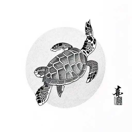 Turtle tattoo design idea