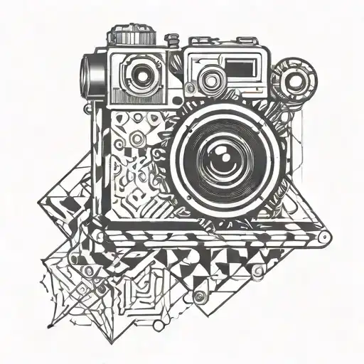 camera and graphic designer based tattoo tattoo design idea