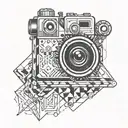 camera and graphic designer based tattoo tattoo design idea