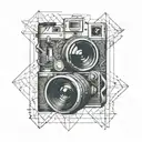 camera and graphic designer based tattoo tattoo design idea