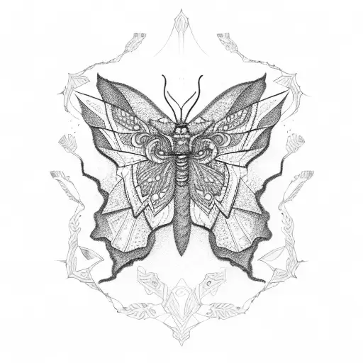 Cybersigilism Moth tattoo design idea