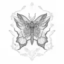 Cybersigilism Moth tattoo design idea