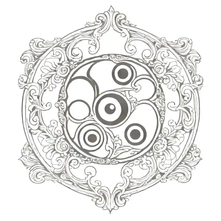 hippie ying yang love spritiual   tattoo design idea