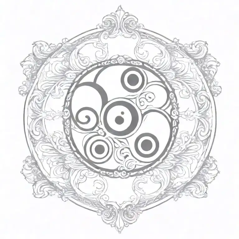 hippie ying yang love spritiual   tattoo design idea