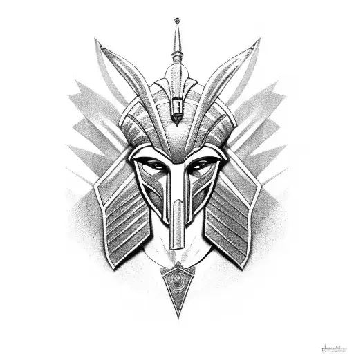 Pharaoh's mask tattoo design idea