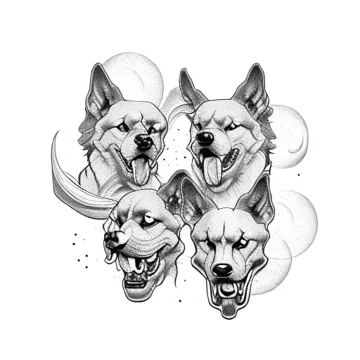 3 heads of cerberus for lower chest tattoo tattoo design idea
