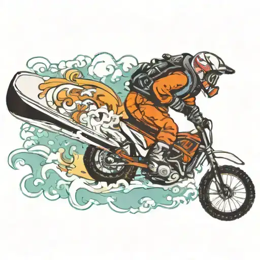 snowboard omurga motorsiklet raceing extreme adrenalin  tattoo design idea