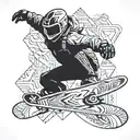 snowboard omurga motorsiklet raceing extreme adrenalin  tattoo design idea