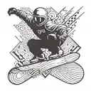 snowboard omurga motorsiklet raceing extreme adrenalin  tattoo design idea