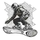 snowboard omurga motorsiklet raceing extreme adrenalin  tattoo design idea