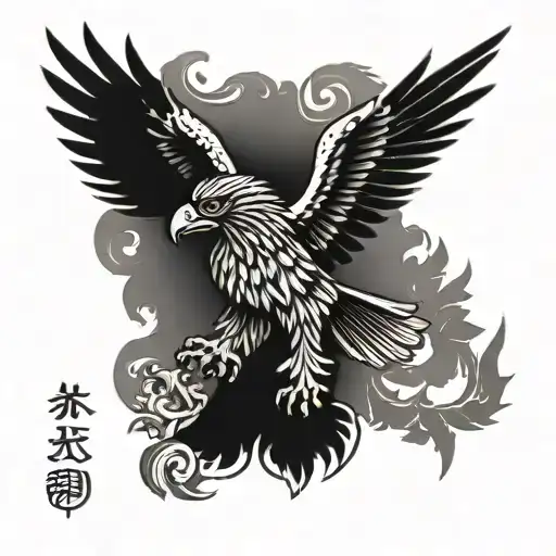Hey can you give me a tattoo design with the german eagle and serbian eagle tattoo design idea