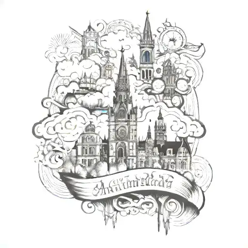 Amsterdam, Chicago, Vienna and Istanbul tattoo design idea