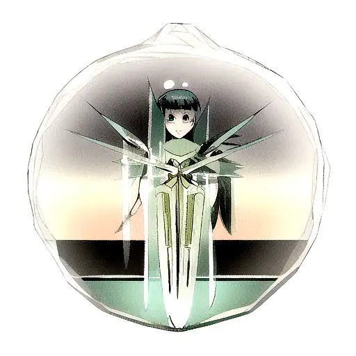 dagger embedded in glass tattoo design idea