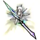 dagger in glass tattoo design idea