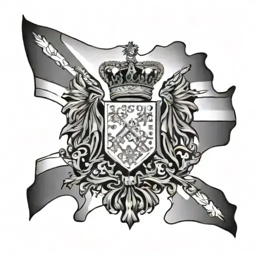Flag of Dominican Republic country outline tattoo design idea