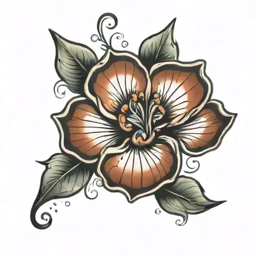 trebol flower with fingerprints petals tattoo design idea