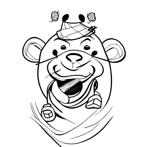 lo ursinho pooh tattoo design idea