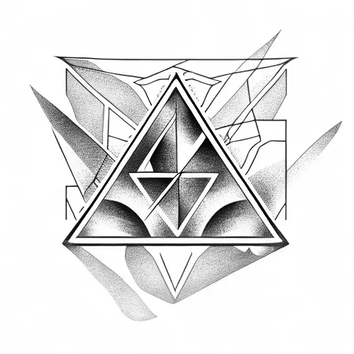 Triangle tattoo design idea