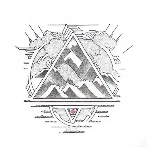 Triangle tattoo design idea