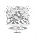 Triangle tattoo design idea
