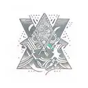 Triangle tattoo design idea