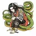 Orochimaru and the Snakes   tattoo design idea