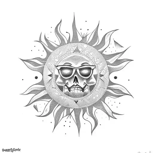 design a tatoo with the last name sawyer incorporated and the sun tattoo design idea