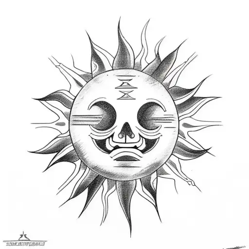 design a tatoo with the last name sawyer incorporated and the sun tattoo design idea