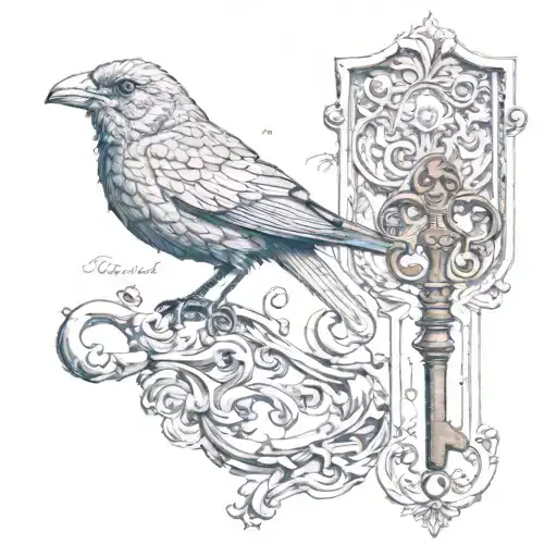 anima vestra and a key tattoo design idea